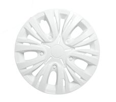 Колпаки декоративные ( на пруж.) R14 "Лион" белый глянец карбон (к-т 2шт) LW1408
